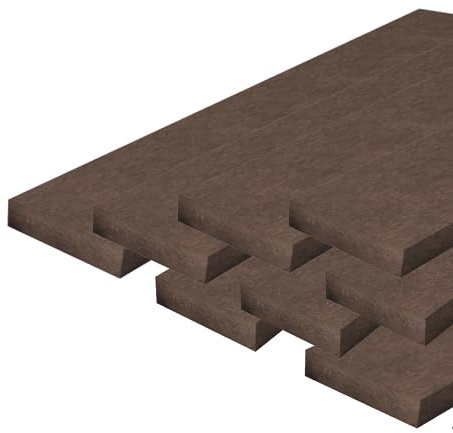 Kunststoffbretter | 200 x 10 x 3cm | braun | 6 Stück | Brettprofile aus dem Recycling Kunststoff hanit®