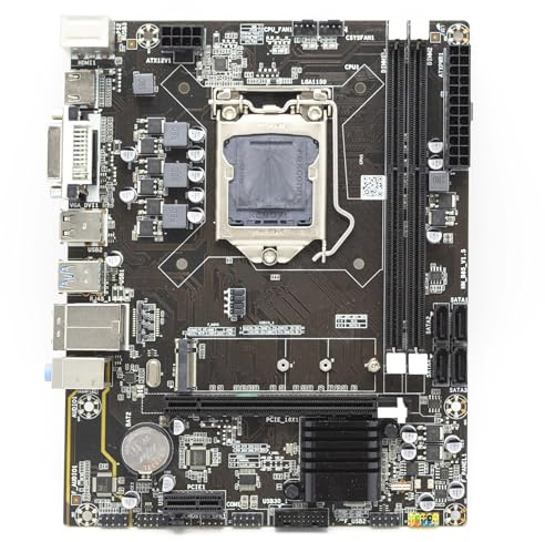 Simpletek - Carte mère Micro - ATX LGA 1150 B85 DDR3 M2 SATA PCIe NVMe Compatible avec les processeurs de 4ème génération | WiFi Port HDMI DVI-I
