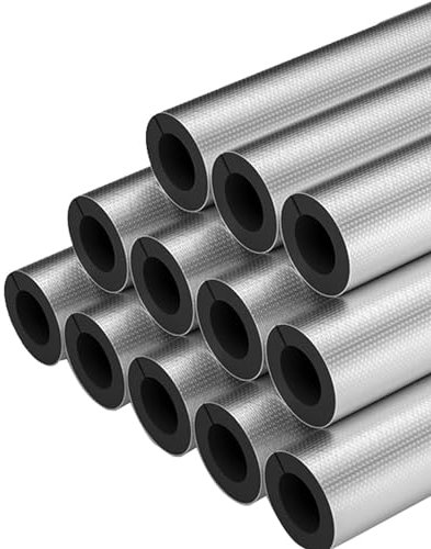 IkErna 20Mm Thick Antifreeze Insulation Pipe,Aluminum Foil Self-Sealing Hose Foam Tubing 40Cm,Id 20-63Mm 6Pcs/3-1/2(89Mm)