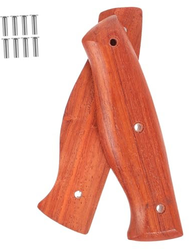 OSALADI 2stücke Holzgriff Ersatz Für Küchenmesser Reparaturgriff Aus Holz Und Metall Passend Für Messergriffe Praktisch Und Langlebig