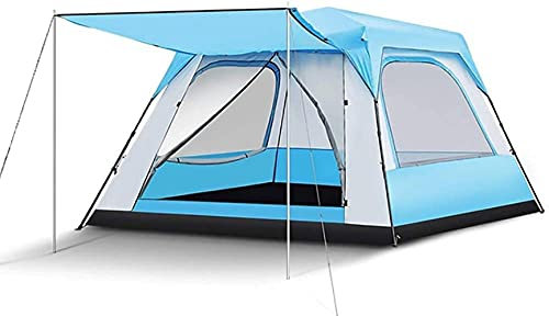 RajoNN Zelt 4 Personen |Wasserdichtes, winddichtes, Doppellagiges automatisches Zelt mit Tragetasche |Für Outdoor-Wanderungen