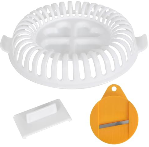 Microwave Oven Baked Potato Chips Maker, Potato Chips Baking Tray Apple Fruit Potato Crisp Chip Slicer, DIY Oil Free Manual Chip Maker for Potato Carrots, Snack Maker Set Tray Tool