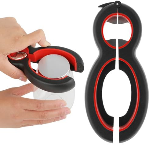 Amaxiu 6 in 1 Multi Opener, All in One Bottle Opener Can Beer Soda Jar Opener Twist Off Lid Tool Open Sesame Can Opener for Kitchen Cooking Seniors Children
