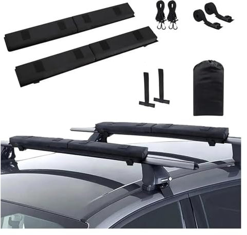 Barras Transversales Soporte Tabla Paddle Coche Barras Portaequipajes Techo Oxford Almohadilla Barra Transversal Vehículo Kayak Tabla Surf SUPs Canoa Se Adapta A Coches Y SUV Baca Portaequipajes