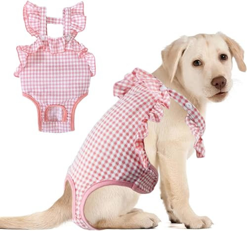 Xuxinsheng Hundewindel-Hygiene-Höschen mit Hosenträgern, Haustier-physiologische Hose, verstellbare Unterwäsche für Frauen und Hunde