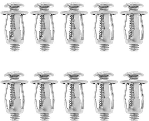 eMagTech 50 Pz Dadi Jack Dadi Petalo Dado Ad Espansione Tasselli Di Fissaggio Sottili Con Viti Di Montaggio Per Pareti Cave In Ferro Pelle Pannelli Cavi 5 Mm Parete Morbida Sottile M6x25