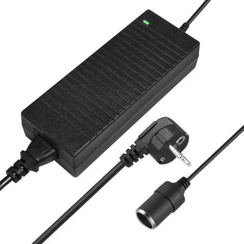 Adaptador Mechero Coche a Enchufe, Transformador 220v a 12v, 15A 180W Convertidor de Corriente, Coche Adaptador para Encendedor de Cigarrillos, para Aspiradoras de Coche, Compresores, Frigoríficos