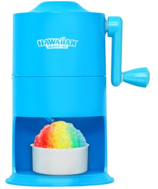 Hawaiian Shaved Ice Mini máquina de cono de nieve, afeitadora de hielo portátil para encimera con base antideslizante, no necesita electricidad, taza de hielo incluida, ligera, hoja de acero