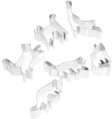 CATIEBYE 6pcs DIY Baking Supplies Cat Cookie Stainless Steel Cookie Molds Cute Cutters Pastry for Home