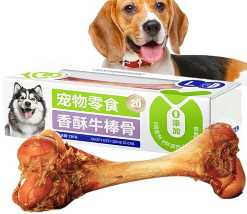Hundemarksknochen,Hundeknochen | Echter Rinderhaxen-Hundekauknochen - Leckerli für Hunde großer Rassen, Markknochen für Hunde, natürliches Kauspielzeug für Hunde zum Spielen im Innen- und Außenbereich