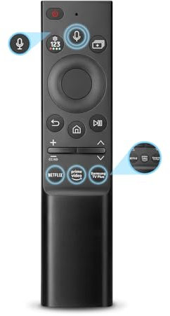 Telecomando Vocale Sostituzione per Samsung Smart TV, Telecomando Universale Compatibile con 2018-2023 utti gli TV Samsung Curved Frame QLED LED LCD 8K 4K TVs con Vocale Funzione