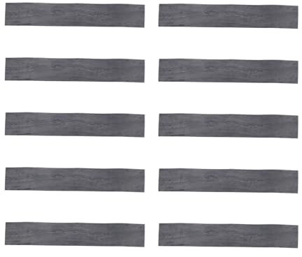 Aladeno Lot de 10 autocollants pour carrelage de sol auto-adhésifs à décoller et à coller, 88,9 x 15,2 cm, autocollants de sol décoratifs pour chambre à coucher, bureau, dortoir,