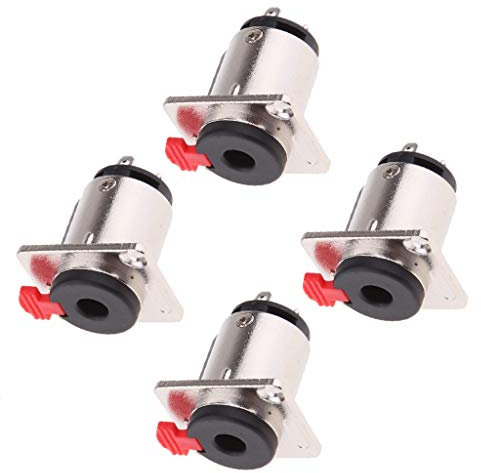 Dickly 4X Lautsprecher 6,35mm Weibliche TRS 1/4 Zoll Buchse Chassis Panel Mic Stecker