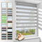 Zarnan Doppelrollo Klemmfix ohne Bohren Grau 40x130cm(Stoffbreite 36cm) Duo Rollo Blickdicht Zebrarollo Rollos für Fenster ohne Bohren für Wohnzimmer Küche Büro lichtdurchlässig und verdunkelnd