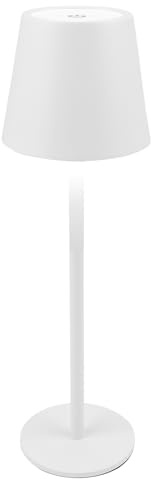 AddLiving LED Tischlampe | Kabellose Nachttischlampe | Tischleuchte für Wohnzimmer, Schlafzimmer, Büro | Touch-Lampe dimmbar | USB-C Aufladbar | 3 Lichtfarben | 56 LEDs | Wetterfest IP44 (Weiß)