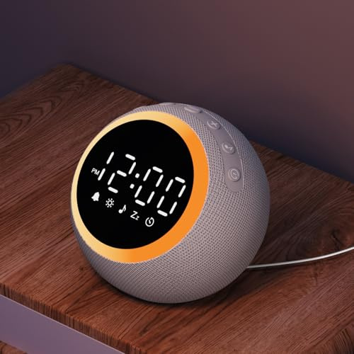 Digital Wecker mit 25 Entspannungstönen, Nachtlicht, Schlummertaste & Timer – 3-in-1 Weißes Rauschen Maschine, einstellbare Lautstärke und Helligkeit, Schlafhilfe für Kinder, Babys & Erwachsene