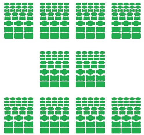 Lot de 10 feuilles d'étiquettes en papier pour pots à épices et verres à vin, idéales pour un marquage propre et ordonné de l'environnement