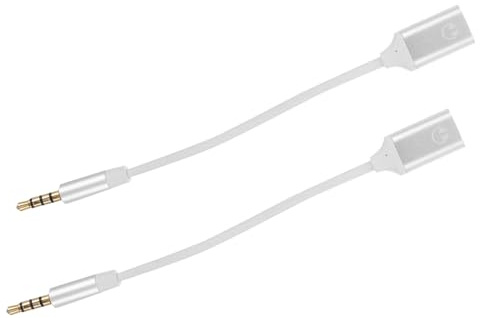 NUOBESTY 2piezas Adaptador De Audio USB c Conector para Auriculares Unidades Compatible con Teléfonos Portátiles Tabletas y Reproductores