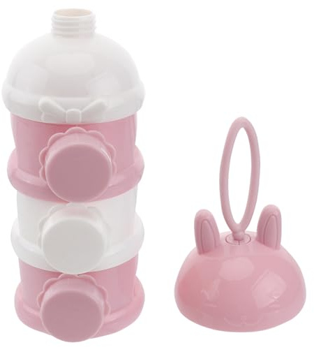 WATIIFUFU Milchpulver Behälter Babyformel Aufbewahrungsbox frei Lebensmittelgeeigneter PP Auslaufsicher Großer Fassungsvermögen Rosa