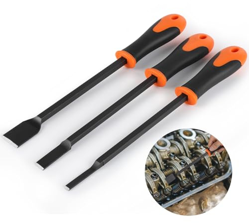 Tressify Raspador de juntas de acero al cromo vanadio, juego de raspadores de juntas automotrices, raspadores resistentes, rascador de ventana con cuchilla, para extracción de juntas, 3 piezas