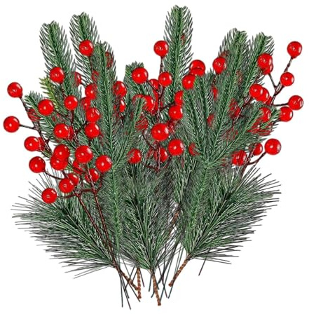 Ramas De Pino De Navidad Plantas Verdes Artificiales Accesorios Navideños | Accesorios Artesanales De Agujas De Pino Verdes Para Guirnaldas Para Porches Chimeneas Puerta Principal Sala Jardín