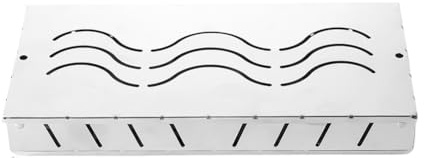 Homeponnew Edelstahl BBQ Räucherbox für Holzspäne Trapezgrill Zubehör mit 5-seitiger Luftbelüftung 24,5 x 11,7 x 5,5 cm Kompatibel mit Gaskohle Elektrogrills