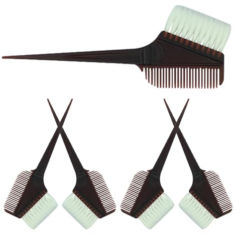 JOINPAYA 5pcs Hair Dye Brush Set with Plastic Handle, Easy to Carry and Convenient to Use, for Professional Salon Hairdressing and DIY Hair Dye Applications