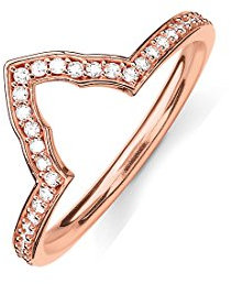 Thomas Sabo Damen-Ring Silber vergoldet Zirkonia weiß Gr. 56 (17.8) - TR2070-416-14-56