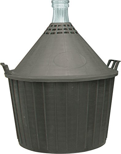 Damigiana in un cesto di plastica per la produzione di vino domestico 5/10/15/20 o 25 l. Carboy., Vetro, 25 l