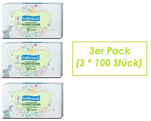 Baby-Pflegetücher, 3er Pack (3 x 100 St)