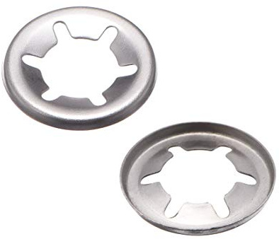 sourcing map Interno Diente Estrella Arandelas M10 X 19mm Inoxidable Acero Presión Seguridad Arandela Bloqueo Clips Sujetador 100 Piezas
