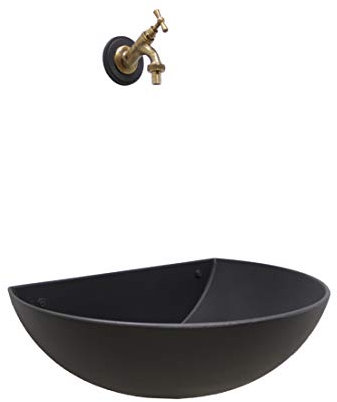 FONDERIA BONGIOVANNI | Fontaine Murale | Model Venezia | avec Robinet | en Laiton Bruni | pour Maison Jardin