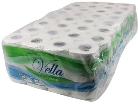 Enpack Toilettenpapier 64 Rollen, 150 Blatt pro Rolle - WC Papier 3-lagig Großpackung - 8x8 Rollen Klopapier passend für Klopapierhalter - toilet paper - Camping Toilettenpapier - weiche Abwischtücher