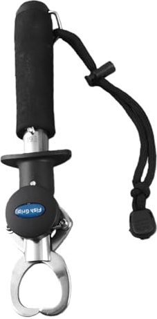 Fischgrip, Edelstahl Fischhalter mit 15 kg Waage & Maßband, Fischhalter für Angelzeug, Fisch Waage, Profispezial für Fischerei, Outdoor und Wandern