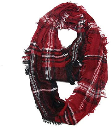Wangqianli Damen Winter Plaid Kaschmirdecke Schal Gitter Warm Tartan-Verpackungs-Klassik-Schal Schal Cape (Farbe : Red, Größe : 31-1/2 x 11-7/8 Inch)