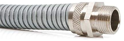 Galvanised Steel Flexible Conduit 10m Conduit & 10 Swivel Glands Contractor Pack