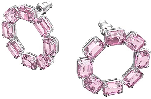 Swarovski Rhodinierte Ohrringe mit Klaren Swarovski Kristallen