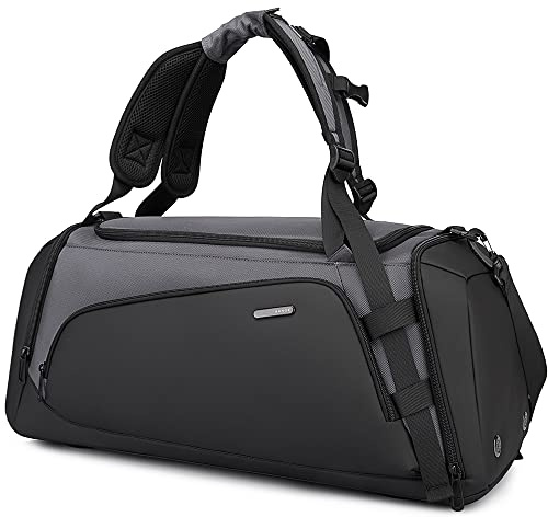 BANGE Herren Damen Rucksack Fitness Sporttasche Große Kapazität Wasserdicht Gepäcktasche Schwarz Grau