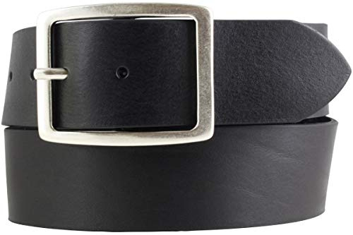 BELTINGER Jeansgürtel aus Vollrindleder mit Doppel-Schnalle 4,5 cm | Leder-Gürtel für Damen 45mm | Breiter Ledergürtel