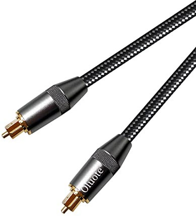 Oluote Cable de Audio óptico, Cable Toslink, Carcasa de Aluminio, Cable óptico Digital con Conector Chapado en Oro Para Barra de Sonido, TV, PS4, Xbox, Consola de Juegos y Más (3M)