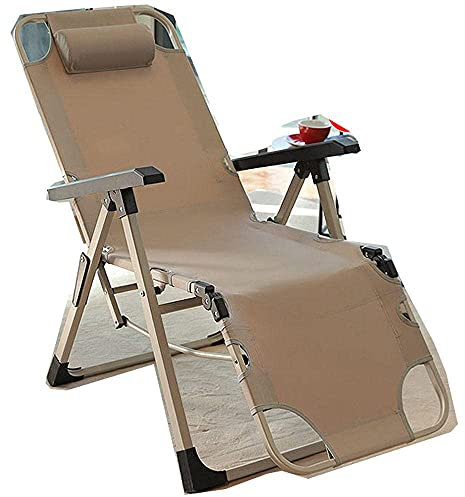 Hopfällbar vilstol, kontorsstol för utomhusbruk, bekväm relaxstol Fällbar loungestol Relaxstol Napp Fåtölj 150 kg Lager-Khaki little surprise