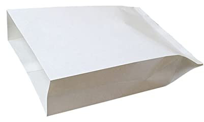 100 Stück Flachbeutel Geschenktüten Papier, Mini Kraftpapiertüten Kraft Umschlag Klein Kraftpapiertüten Mini Papiertüten für Bäckereitüten Kuchen Schmuck Samentüten Candy Tüten-Weiß-13x4x18cm