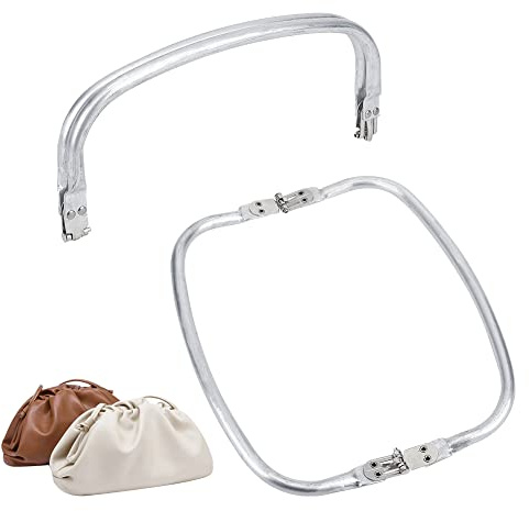 CHGCRAFT 2 Unidades Marco De Monedero De Aluminio De 244mm Cierre Interno Tubular Marco De Embrague Bolsa Ensamblada En Forma Cuadrada Bolsa De Embrague para Manualidades Bolse 244x204x10mm