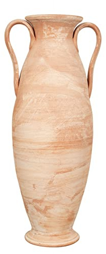 Biscottini Vase en Terre Cuite Toscane 100x38x42 cm | Grands Pots en Terre Cuite Faits à la Main | Amphores de Jardin décoratives et fonctionnelles