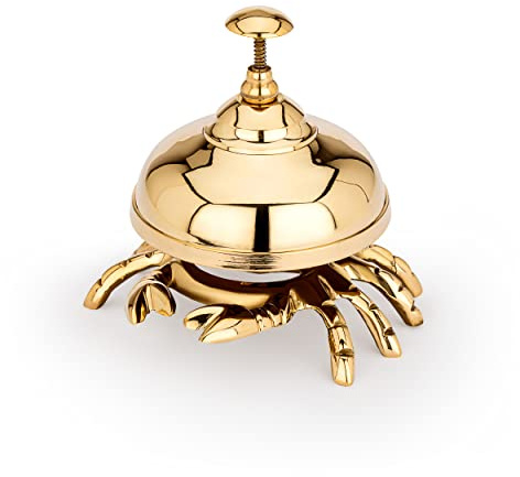 NKlaus Maritim 11588 - Campana de mesa (latón macizo, 9 cm de altura)