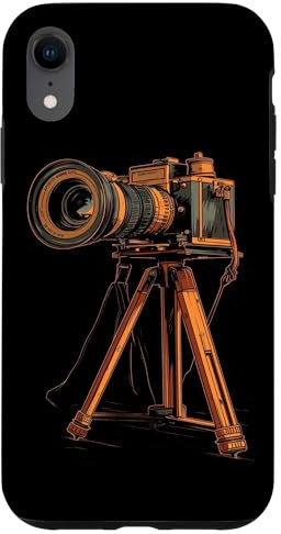 Coque pour iPhone XR Photographie sur trépied Photographe Vintage
