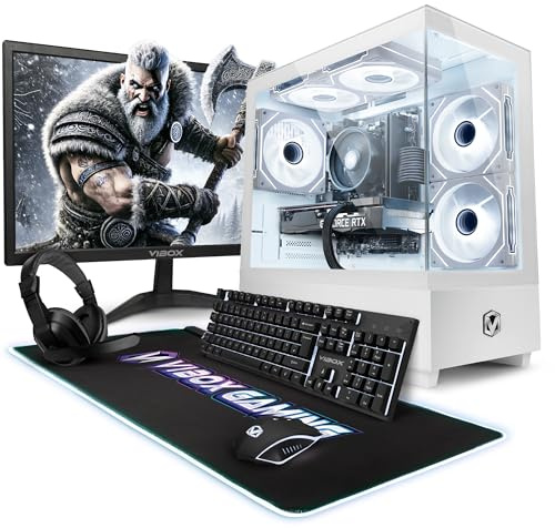 VIBOX V-160 PC Gamer Complet • 23 Écran • AMD Ryzen 5 5500 6 cœurs • Nvidia RTX 3050 6 Go • 16 Go RAM • 500 Go SSD • Windows 11 • WiFi 6 + Bluetooth 5.4
