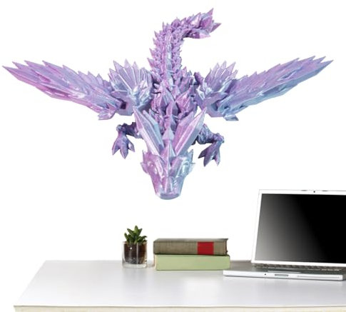 3d Printed Dragon, Full-joint Movable Design Dragon Statue, Beautiful Dragon Fidget Toy Surprise, Articulating Printed Gems Dragon, Year Of The Dragon Stress Relief For Kids Adults Home Decor Gift