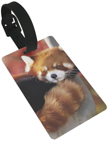 Gepäckanhänger für Koffer, Kofferanhänger, Identifikatoren für Damen, Herren, Reisen, schnell erkennbar, Koffer, roter Panda