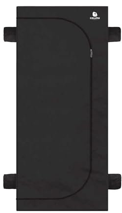 Caluma Growzelt 40×40×160 cm – professionelles Indoor-Zelt, Growbox für Pflanzenanbau, lichtdicht, ultrarobuster Rahmen, mit Reißverschluss & Kabelöffnungen – Caluma Skin 0,4 x 0,4 x 1,6 m